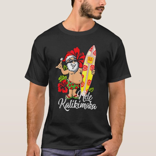 Camiseta Mele Kalikimaka Hawaii no Surfe (Frente)