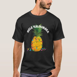Camiseta Mele Kalikimaka Hawaiian X Mas Pineapple Lights