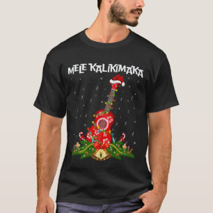 Camiseta Mele Kalikimaka Musical Havaiano Ukulele Guitar Ch