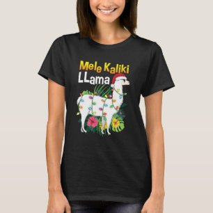 Camiseta Mele Kalikimaka Natal Havaiano Llama Xmas