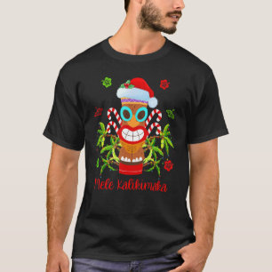 Camiseta Mele Kalikimaka Natal havaiano Papai Noel Tiki Nat
