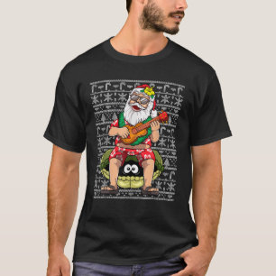 Camiseta Mele Kalikimaka Natal Havaiano Santa Claus Haw