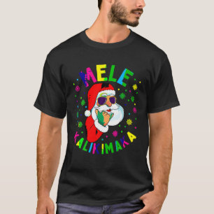 Camiseta Mele Kalikimaka Natal Papai Noel Shaka Hawaii