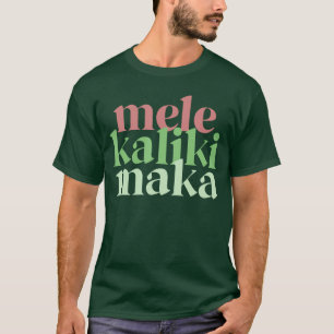 Camiseta Mele Kalikimaka Natal Retro Moderno Havaiano Wo