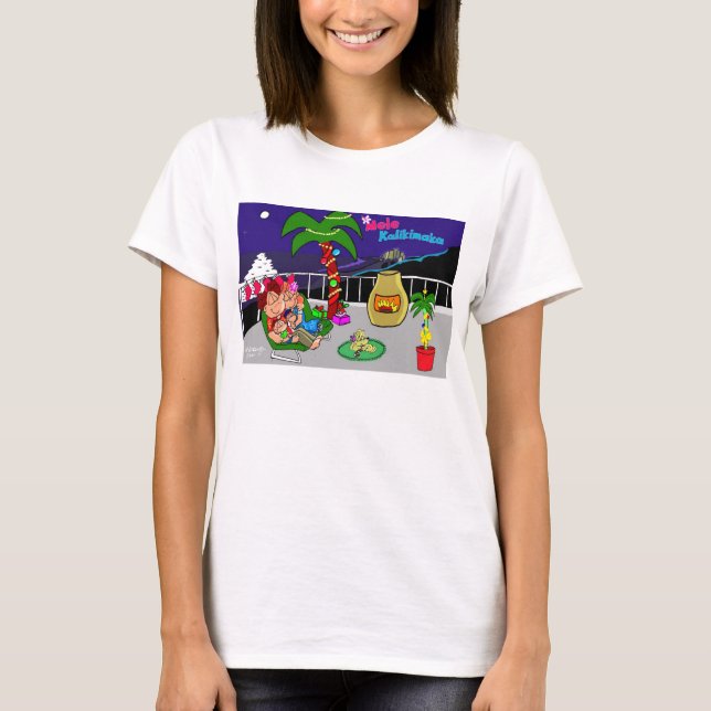Camiseta Mele Kalikimaka - Ohana feliz (Frente)