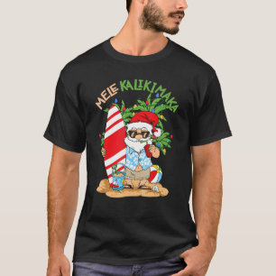 Camiseta Mele Kalikimaka Papai noel Natal Tropical Em Julho