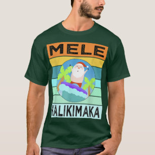 Camiseta Mele Kalikimaka Papais noeis de Natal do Havaí Fei
