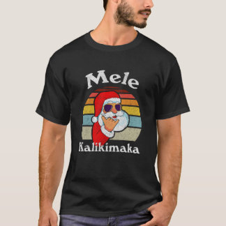 Camiseta Mele Kalikimaka Papais noeis de Natal Retro Shaka