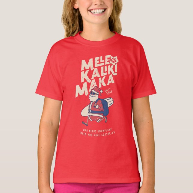 Camiseta Mele Kalikimaka - Papais noeis engraçados Natal no (Frente)