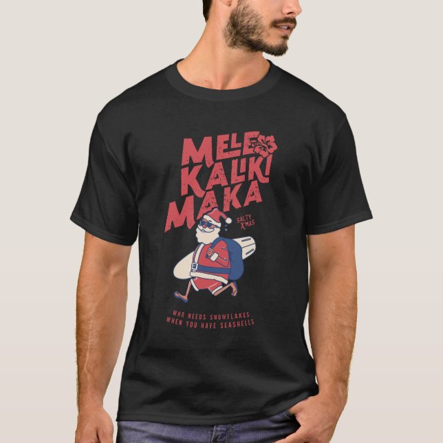 Camiseta Mele Kalikimaka - Papais noeis engraçados Natal no (Frente)