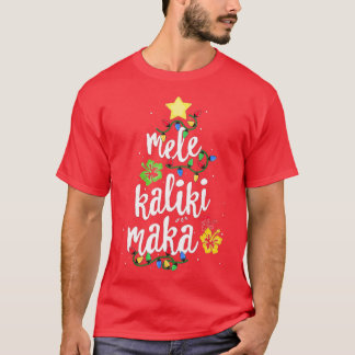 Camiseta Mele Kalikimaka Para Mulheres Havaianas Natal