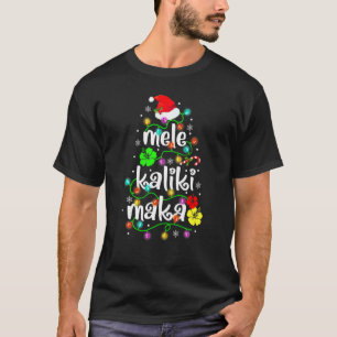 Camiseta Mele Kalikimaka Para Mulheres Havaianas Natal