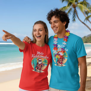 Camiseta Mele Kalikimaka - que significa Feliz Natal.