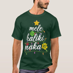 Camiseta Mele kalikimaka Roupa do Havaí de Natal, Papais no