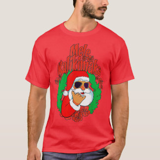 Camiseta Mele Kalikimaka Santa Christmas Pajamas Hawaii Xma