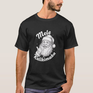 Camiseta Mele Kalikimaka Santa Shaka Natal Havaiano Criança