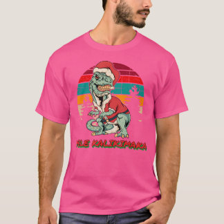 Camiseta Mele Kalikimaka T Rex Shirt Hawaii Engraçado Natal