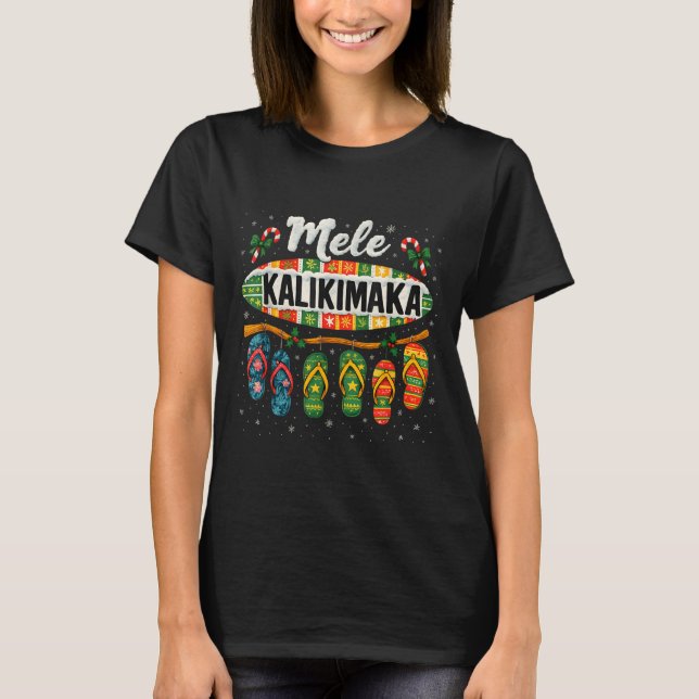 Camiseta Mele Kalikimaka Trocal Christmas Flip Flop  (Frente)