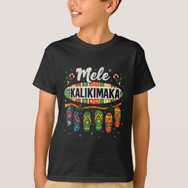 Camiseta Mele Kalikimaka Trocal Christmas Flip Flop  (Frente)