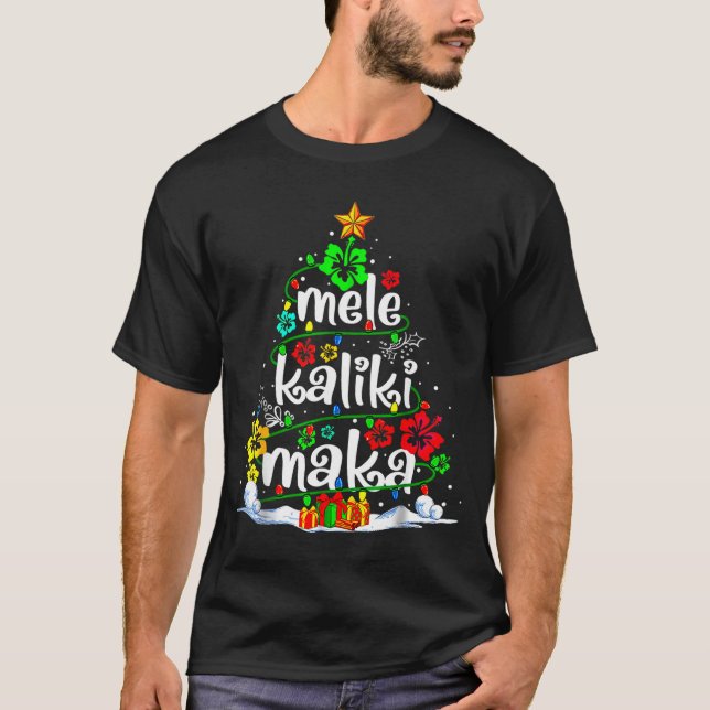 Camiseta Mele Kalikimaka Trocal Christmas Hawaiian Santa Xm (Frente)