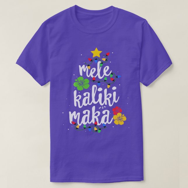 Camiseta Mele Kalikimaka Tropical Hawa (Frente do Design)