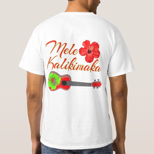 Camiseta Mele Kalikimaka Ukulele (Verso)