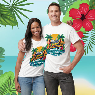 Camiseta Mele Kalikimaka Unisex do Natal Tropical