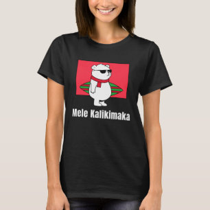 Camiseta Mele Kalikimaka Urso Polar Navegador do Havaí