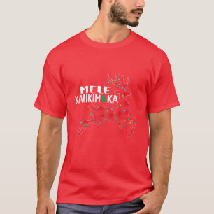 Camiseta Mele Kalikimaka Xmas Feliz Natal Havaí Reinde