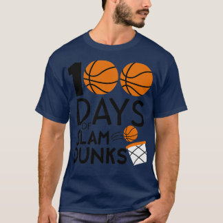 Camiseta Melhor 100º Dia de Basquete Escolar 100 Dias de Sl