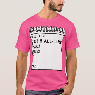 Camiseta Melhor 5 melhores jogadores de basquetebol do time