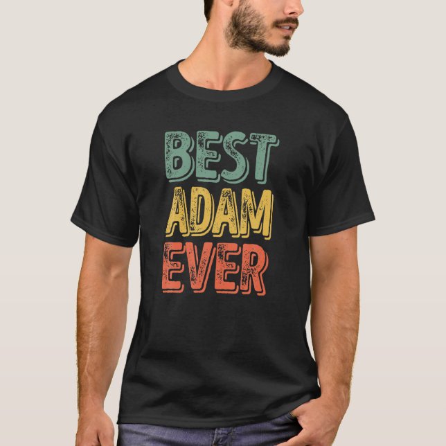 Camiseta Melhor Adam Sempre Engraçado Nome Personalizado Ad (Frente)