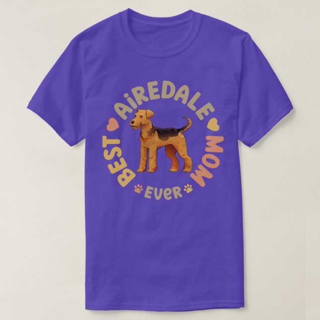 Camiseta Melhor Airedale Terrier Mãe Nunca (Frente do Design)