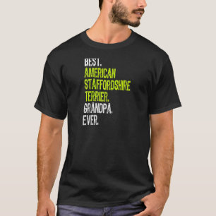 Camiseta Melhor Americano Staffordshire Terrier Grandpa Eve