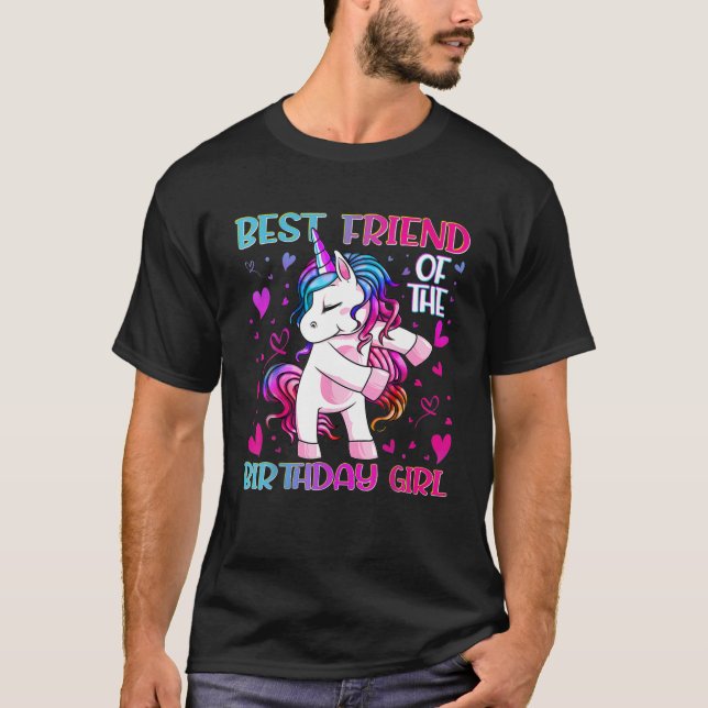 Camiseta Melhor Amiga Da Rapariga De Aniversário Que Foga U (Frente)