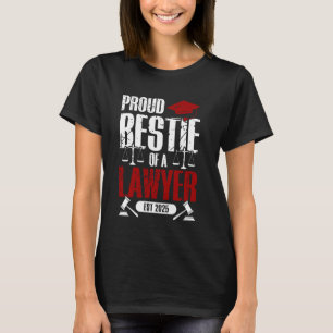 Camiseta Melhor amiga orgulhosa de um graduado em direito t