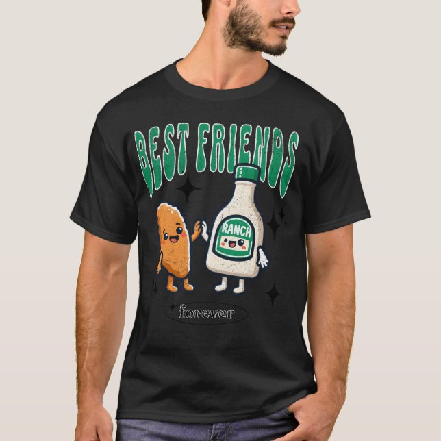 Camiseta Melhor Amiga para sempre e família de vestir ranzi (Frente)