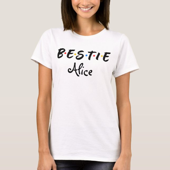 Camiseta Melhor Amiga Personalizada BFF (Frente)