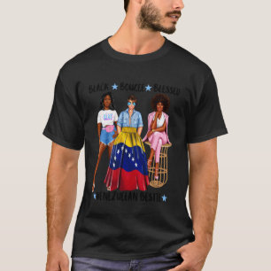 Camiseta Melhor amiga venezuelana africana Bandeira das mul