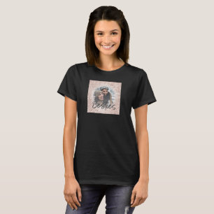 Camiseta Melhor Amigo Brilho Rosa Presente de Foto da Melho