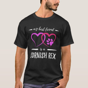 Camiseta Melhor Amigo Cornish Rex Cat Engraçado Mãe Ide Dot