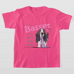 Camiseta Melhor amigo das meninas de Basset Hound