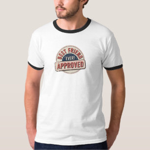Camiseta Melhor Amigo De Sempre! Design de texto Aprovado