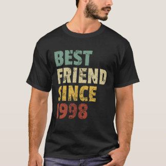 Camiseta Melhor Amigo Desde 1998 Engraçada Família de Sloga