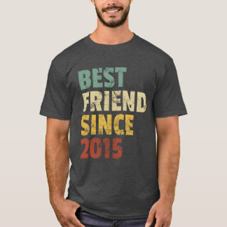 Camiseta Melhor Amigo Desde 2015 Slogan frien
