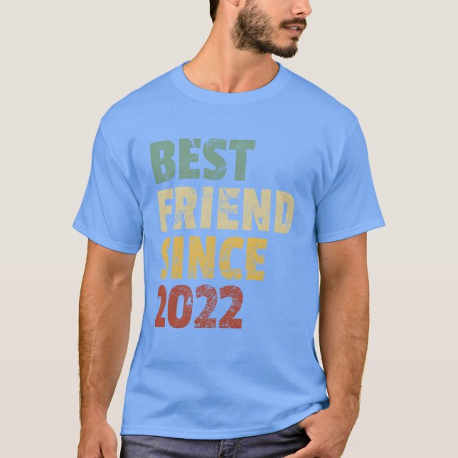 Camiseta Melhor Amigo Desde 2022 Slogan frien (Frente)