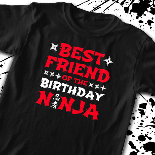 Camiseta Melhor Amigo do Aniversário Ninja - Festa Correspo