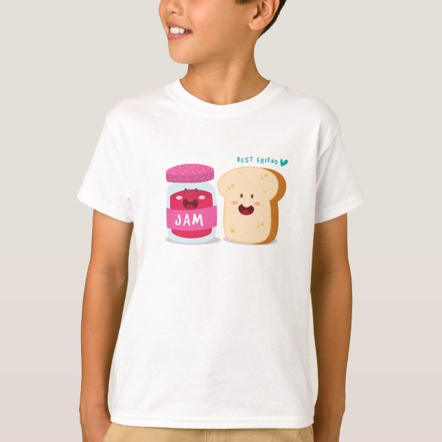 Camiseta Melhor Amigo do Pão Branco e Jam (Frente)