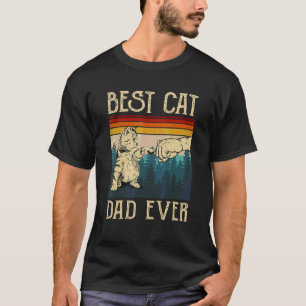 Camiseta Melhor Amigo do Papai Gato Para Sempre Vintage Gat