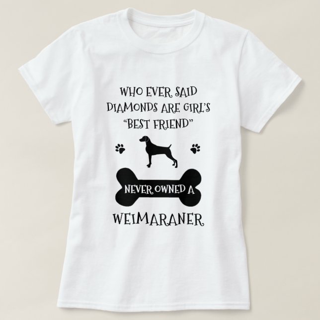 Camiseta Melhor amigo do Weimaraner (Frente do Design)